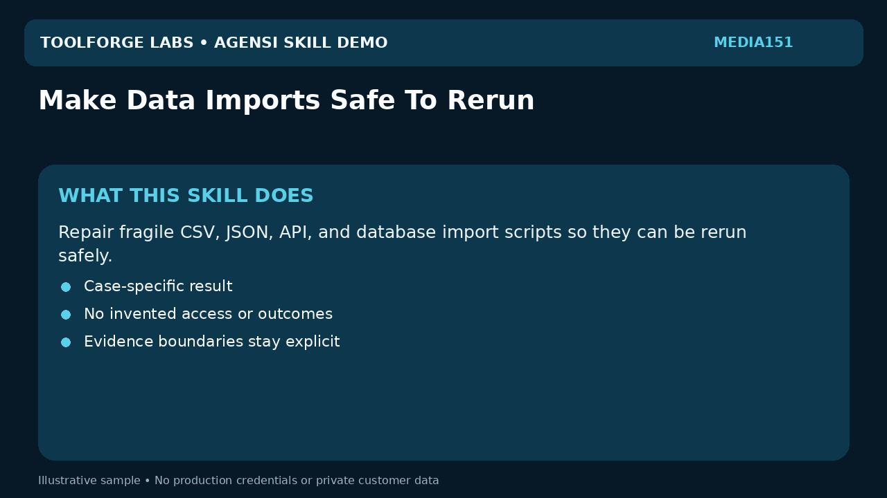 Make Data Imports Safe To Rerun screenshot 1