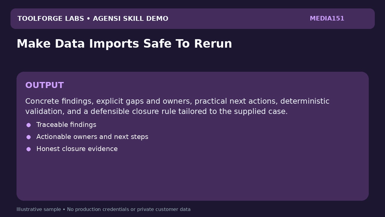 Make Data Imports Safe To Rerun screenshot 3