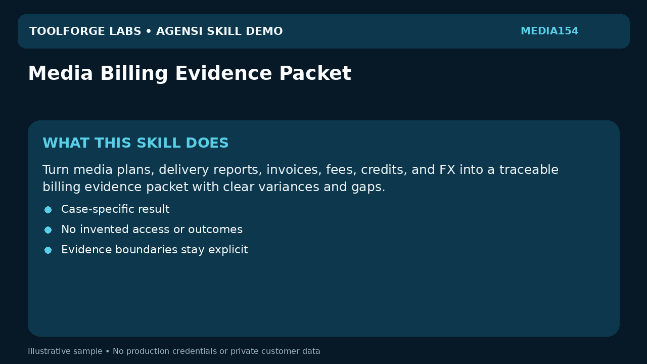 Media Billing Evidence Packet screenshot 1