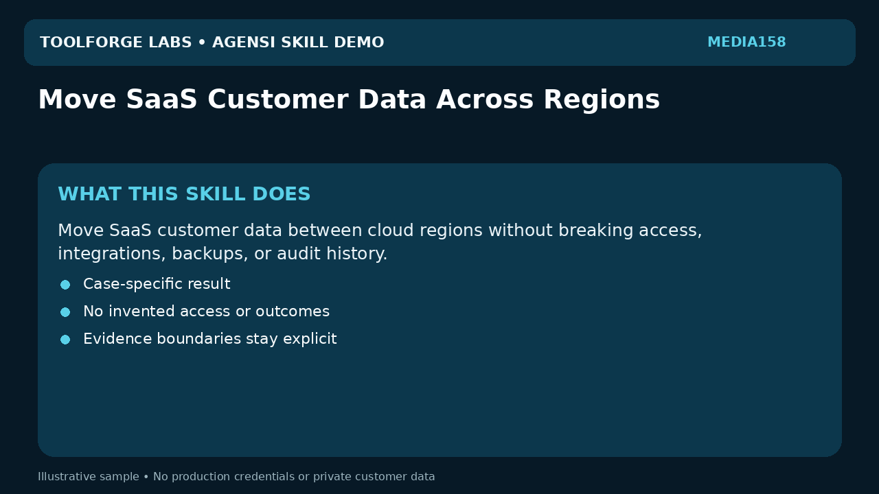 Move SaaS Customer Data Across Regions screenshot 1