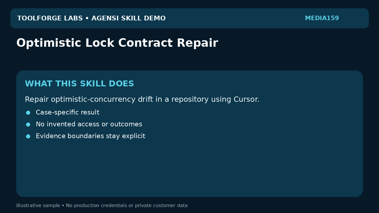 Optimistic Lock Contract Repair screenshot 1
