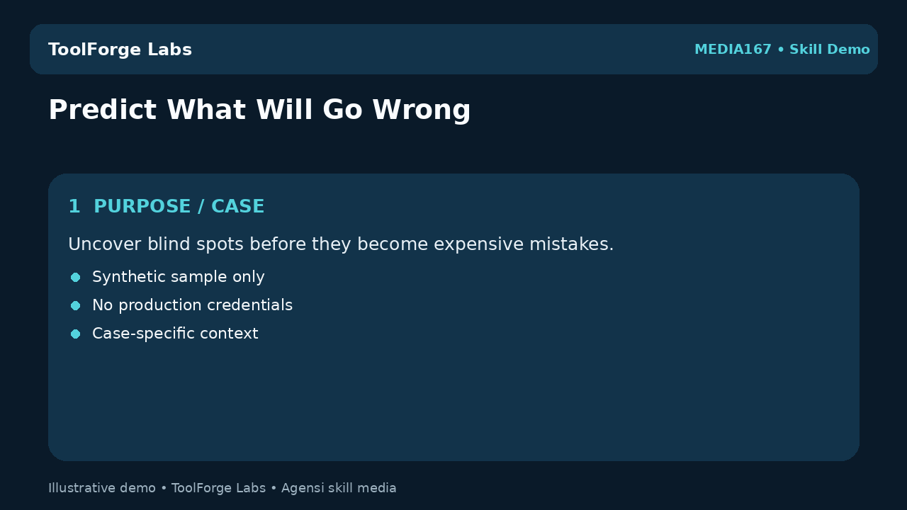 Predict What Will Go Wrong screenshot 1