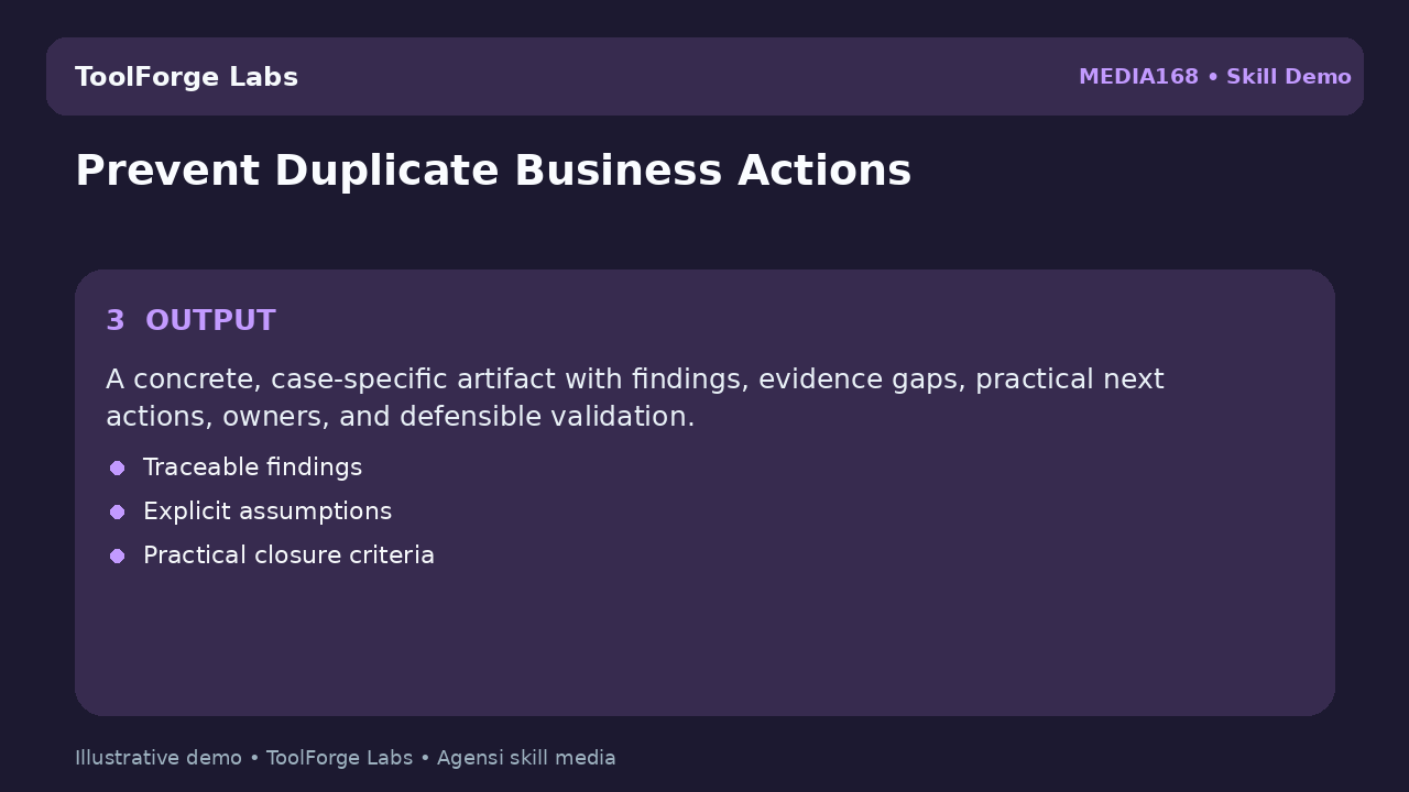 Prevent Duplicate Business Actions screenshot 3