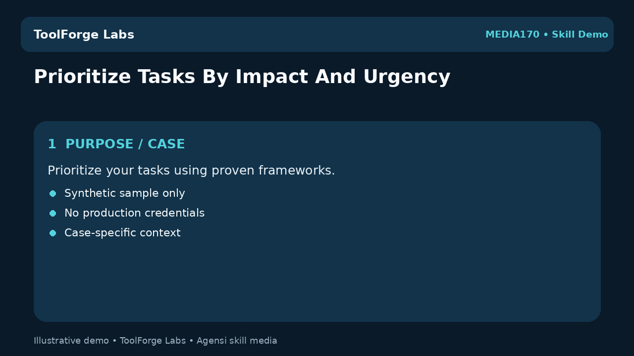 Prioritize Tasks By Impact And Urgency screenshot 1