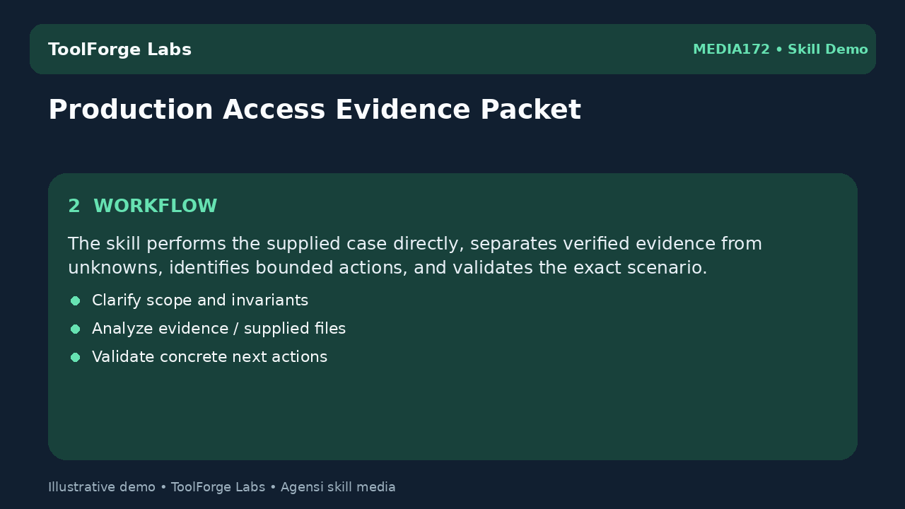 Production Access Evidence Packet screenshot 2