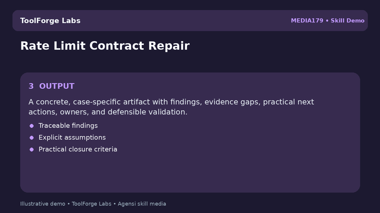 Rate Limit Contract Repair screenshot 3