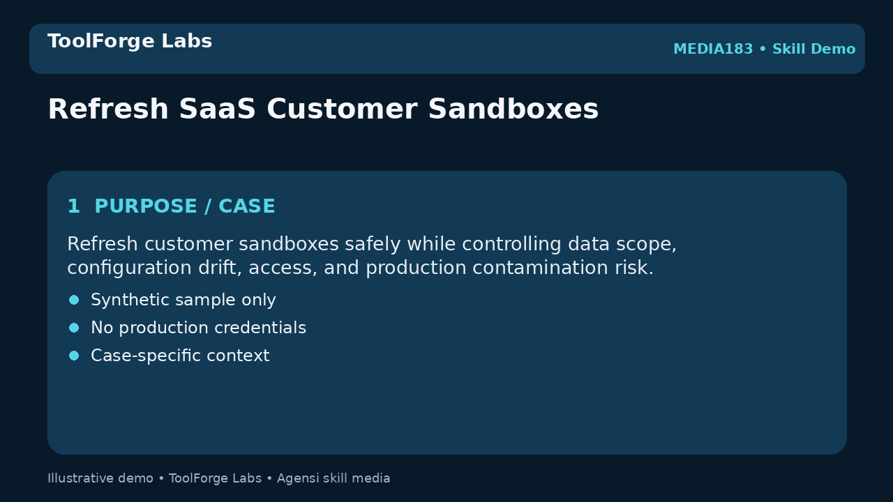 Refresh SaaS Customer Sandboxes screenshot 1