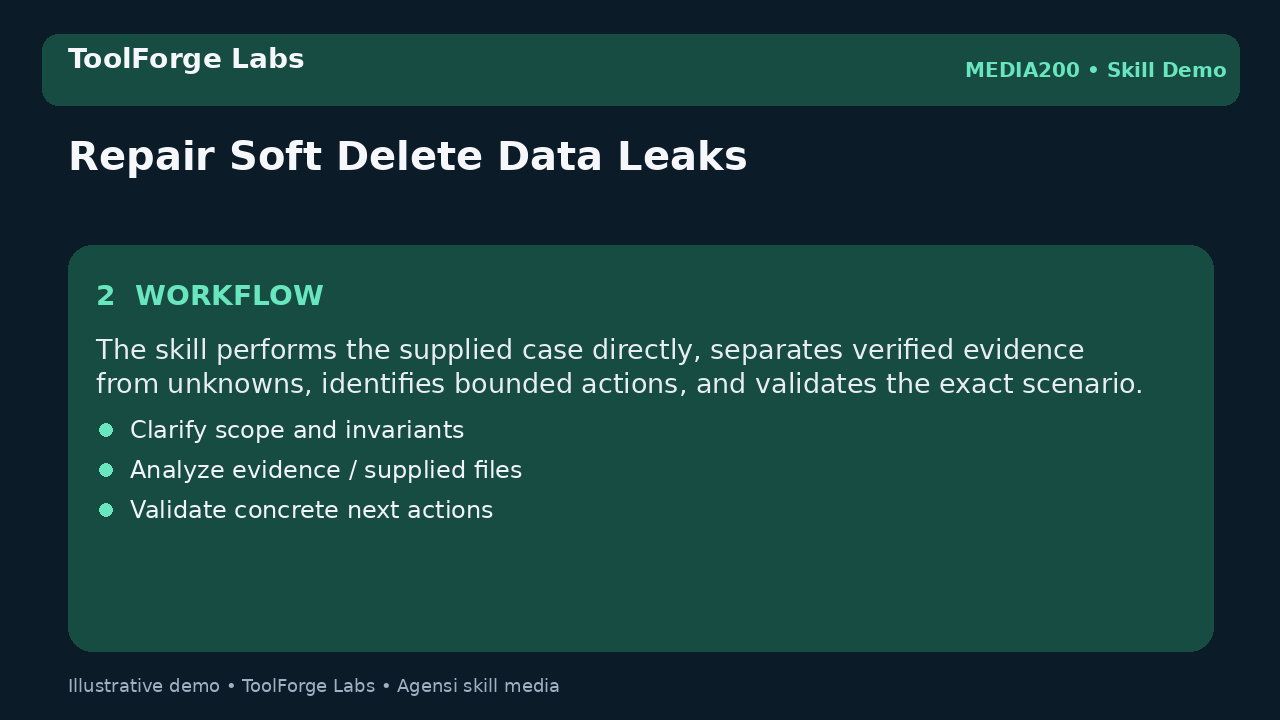 Repair Soft Delete Data Leaks screenshot 2