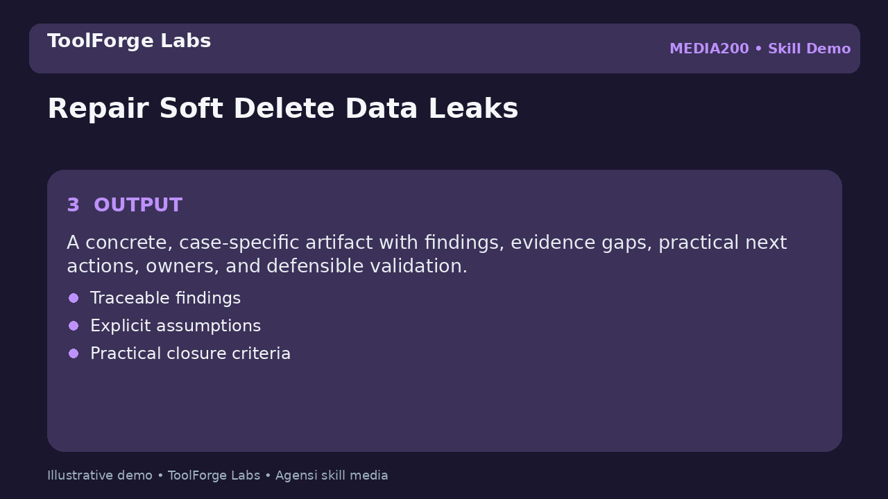 Repair Soft Delete Data Leaks screenshot 3