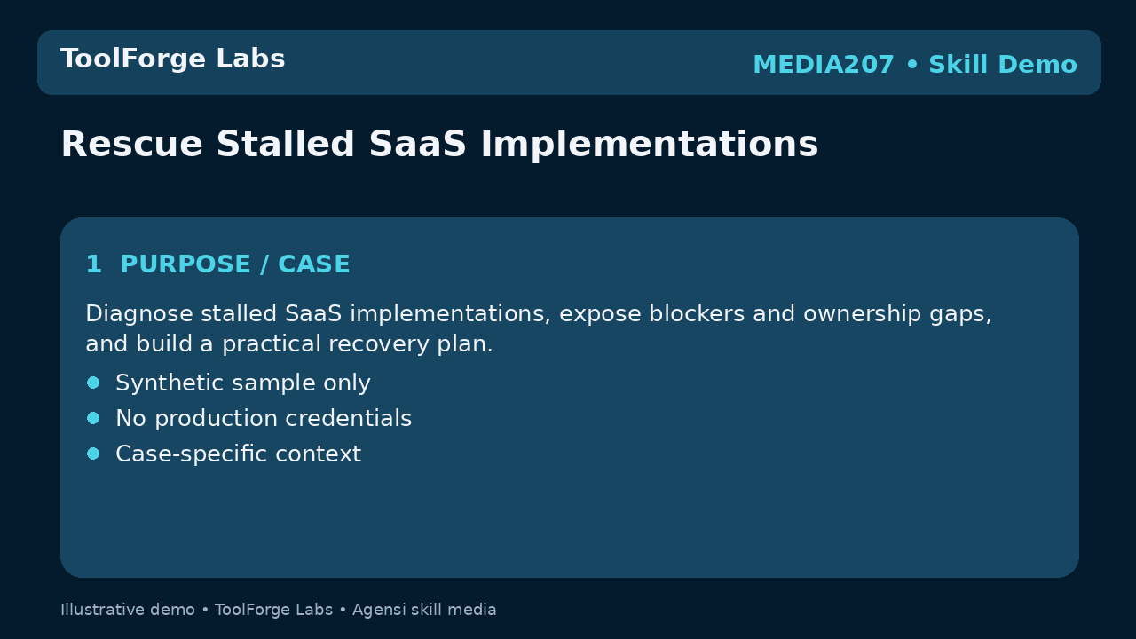 Rescue Stalled SaaS Implementations screenshot 1