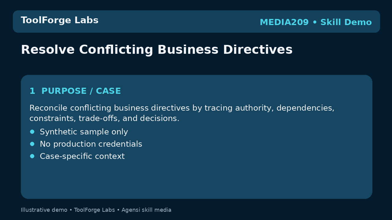 Resolve Conflicting Business Directives screenshot 1