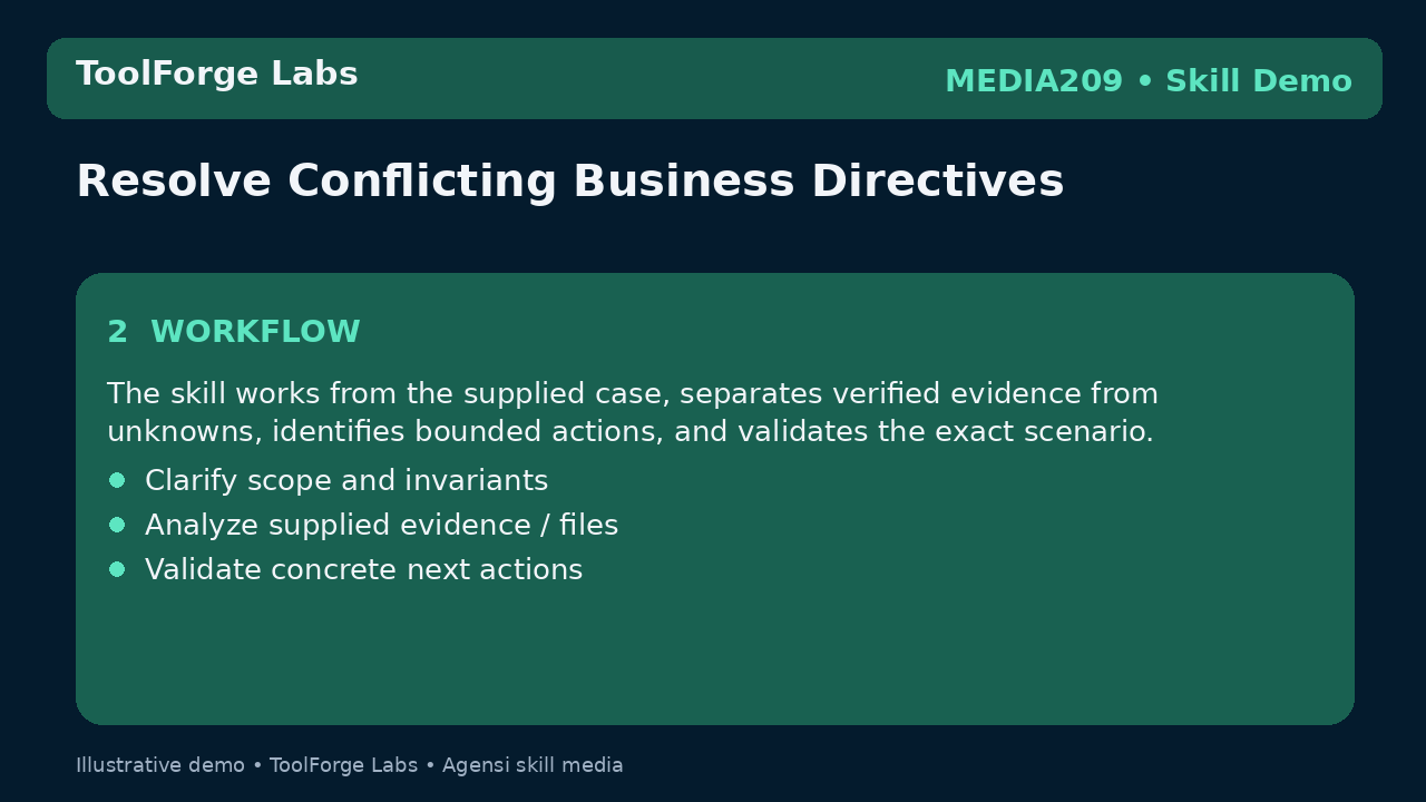 Resolve Conflicting Business Directives screenshot 2