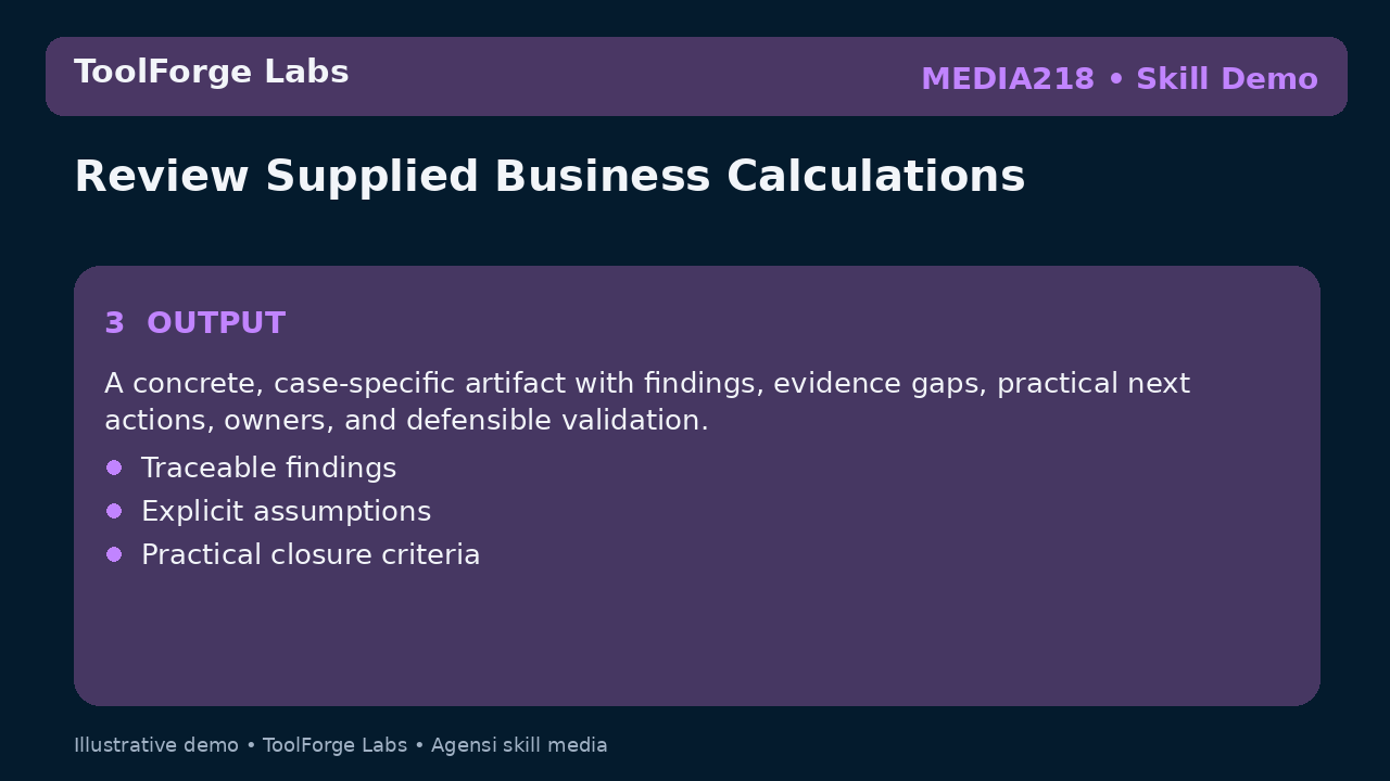 Review Supplied Business Calculations screenshot 3