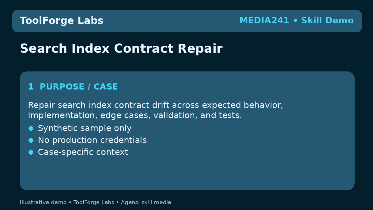 Search Index Contract Repair screenshot 1
