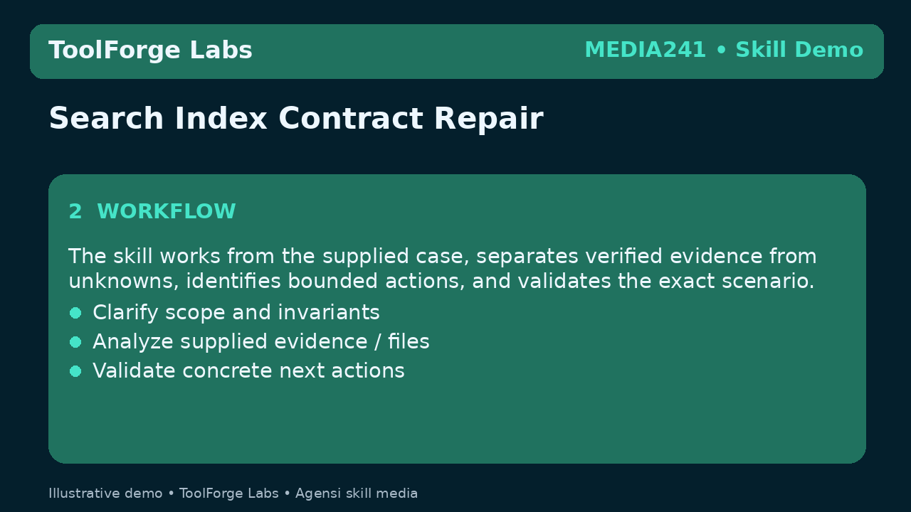 Search Index Contract Repair screenshot 2