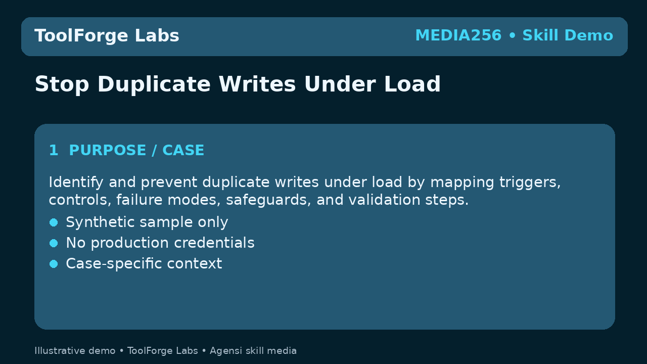 Stop Duplicate Writes Under Load screenshot 1