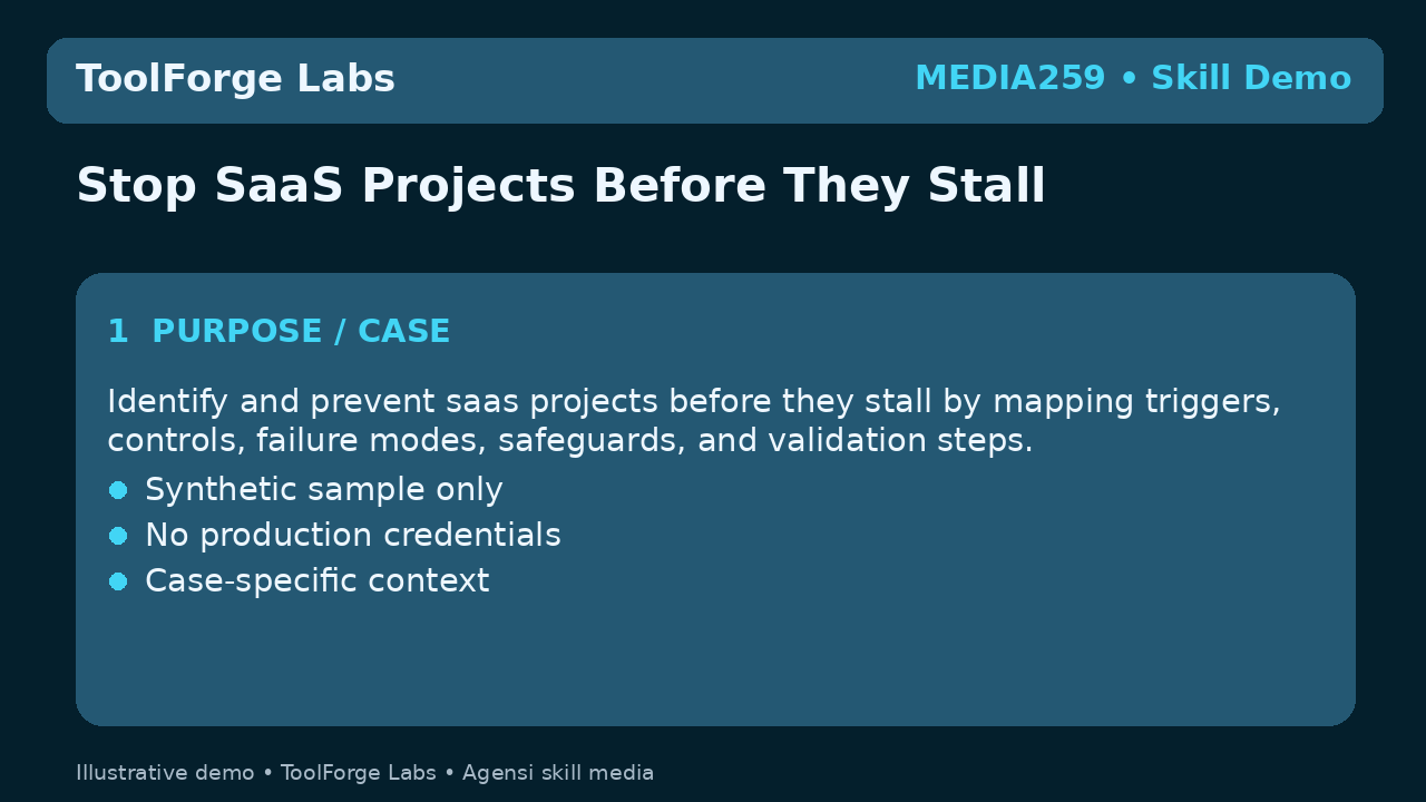 Stop SaaS Projects Before They Stall screenshot 1