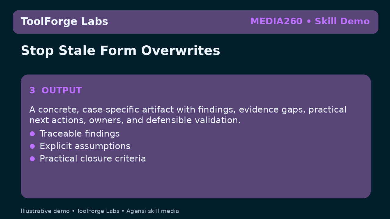 Stop Stale Form Overwrites screenshot 3