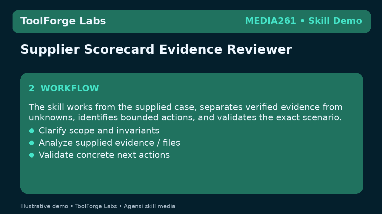 Supplier Scorecard Evidence Reviewer screenshot 2