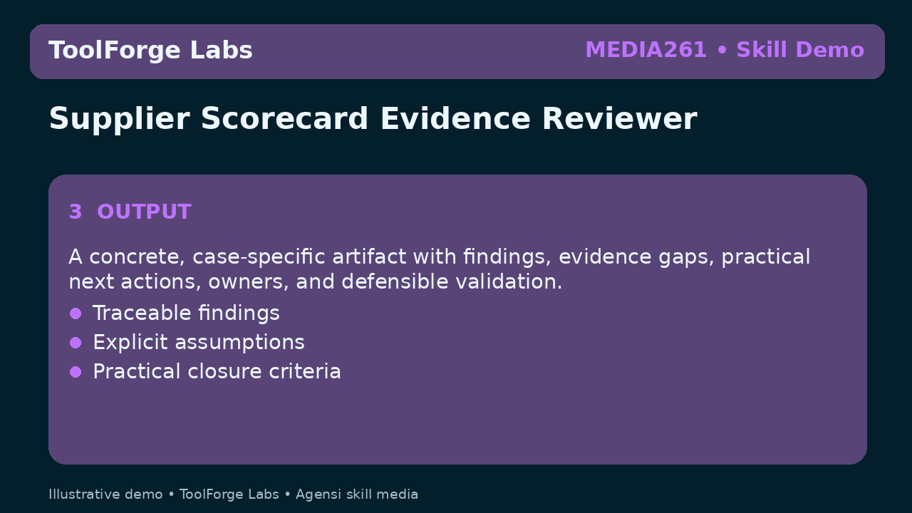 Supplier Scorecard Evidence Reviewer screenshot 3