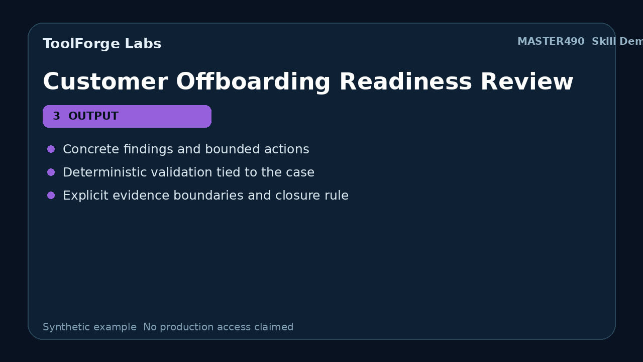 Customer Offboarding Readiness Review screenshot 3
