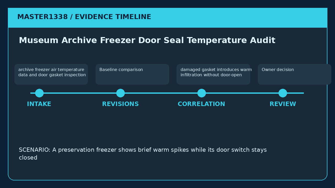 Museum Archive Freezer Door Seal Temperature Audit screenshot 1