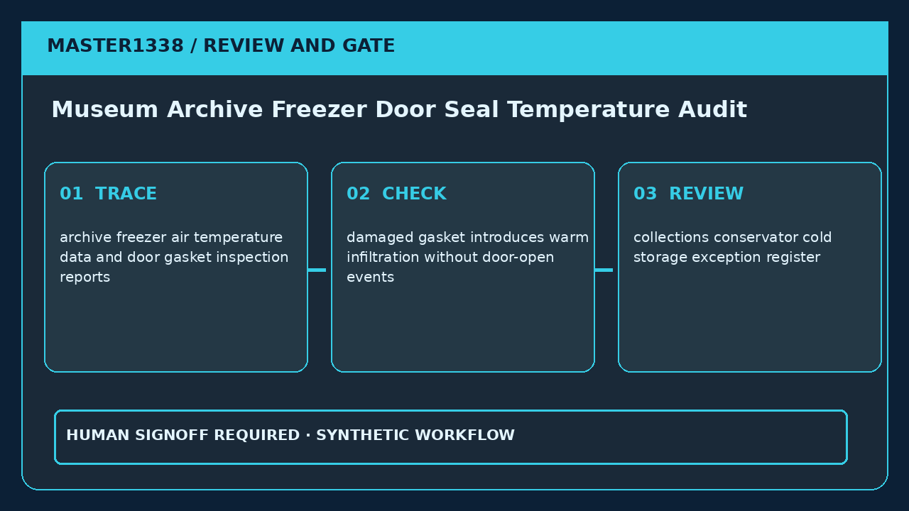 Museum Archive Freezer Door Seal Temperature Audit screenshot 3