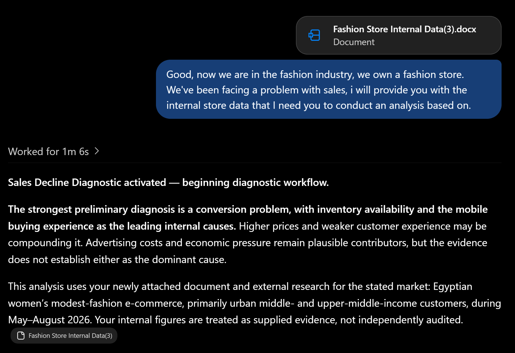 Sales Decline Diagnostic preview