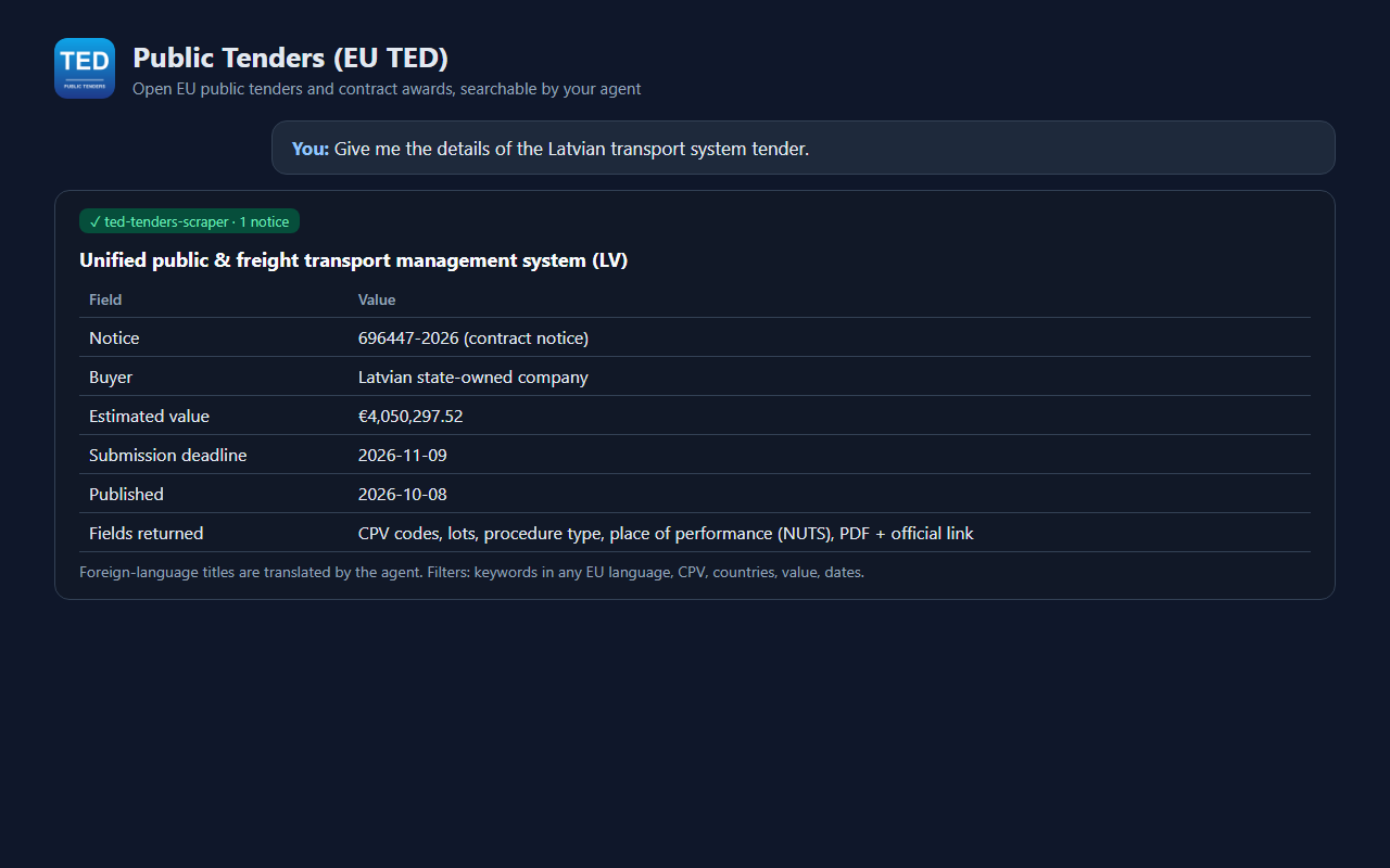 Public Tenders: EU Procurement Search (TED) screenshot 3