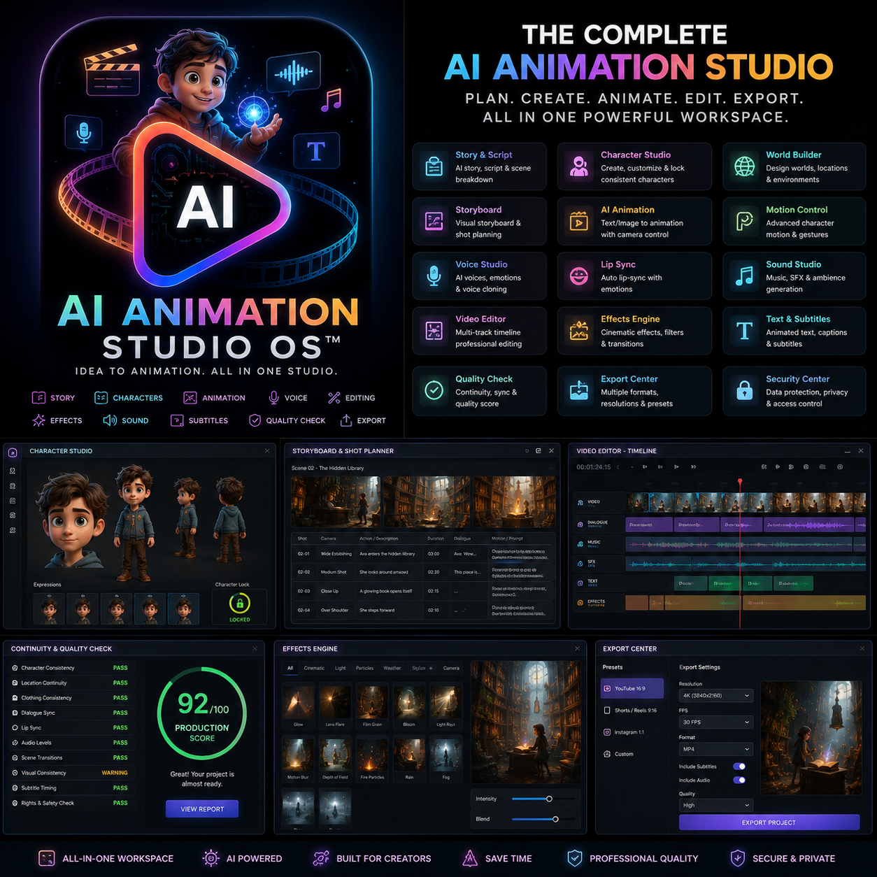 AI Animation Production Studio OS™ logo