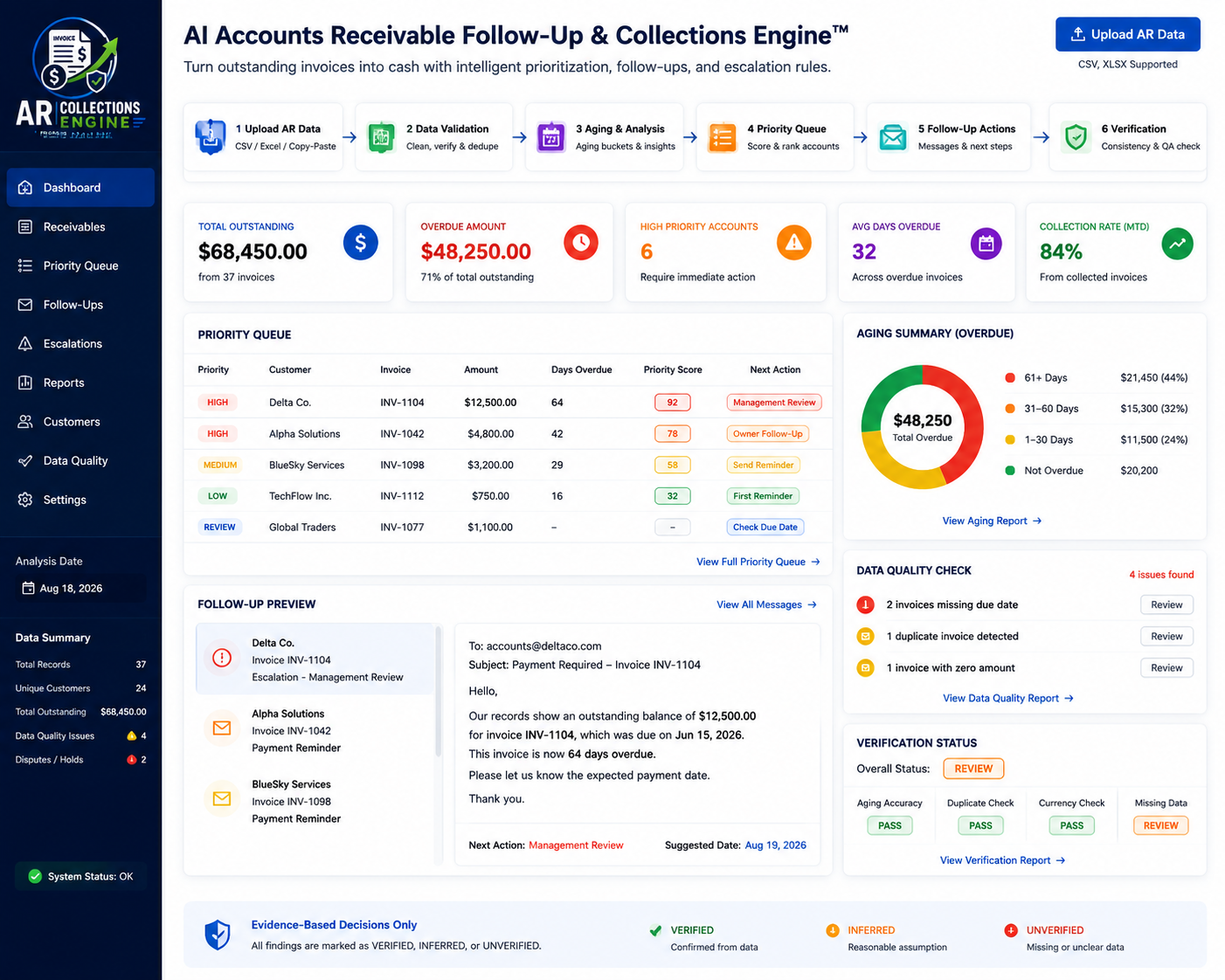 AI AR Collections Engine preview