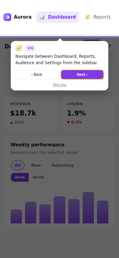 Toutour — Verified Onboarding Tours for Any Website screenshot 4