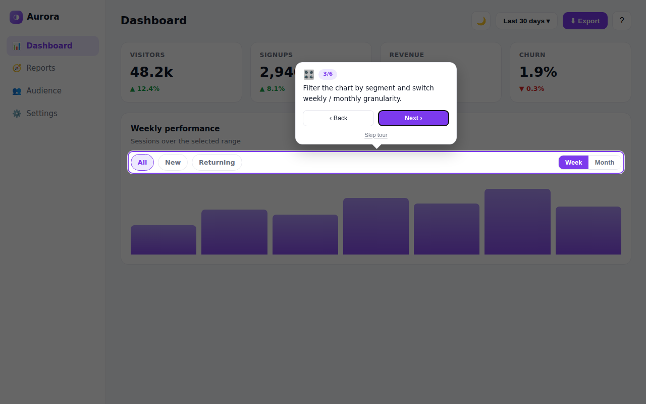 Toutour — Verified Onboarding Tours for Any Website screenshot 5