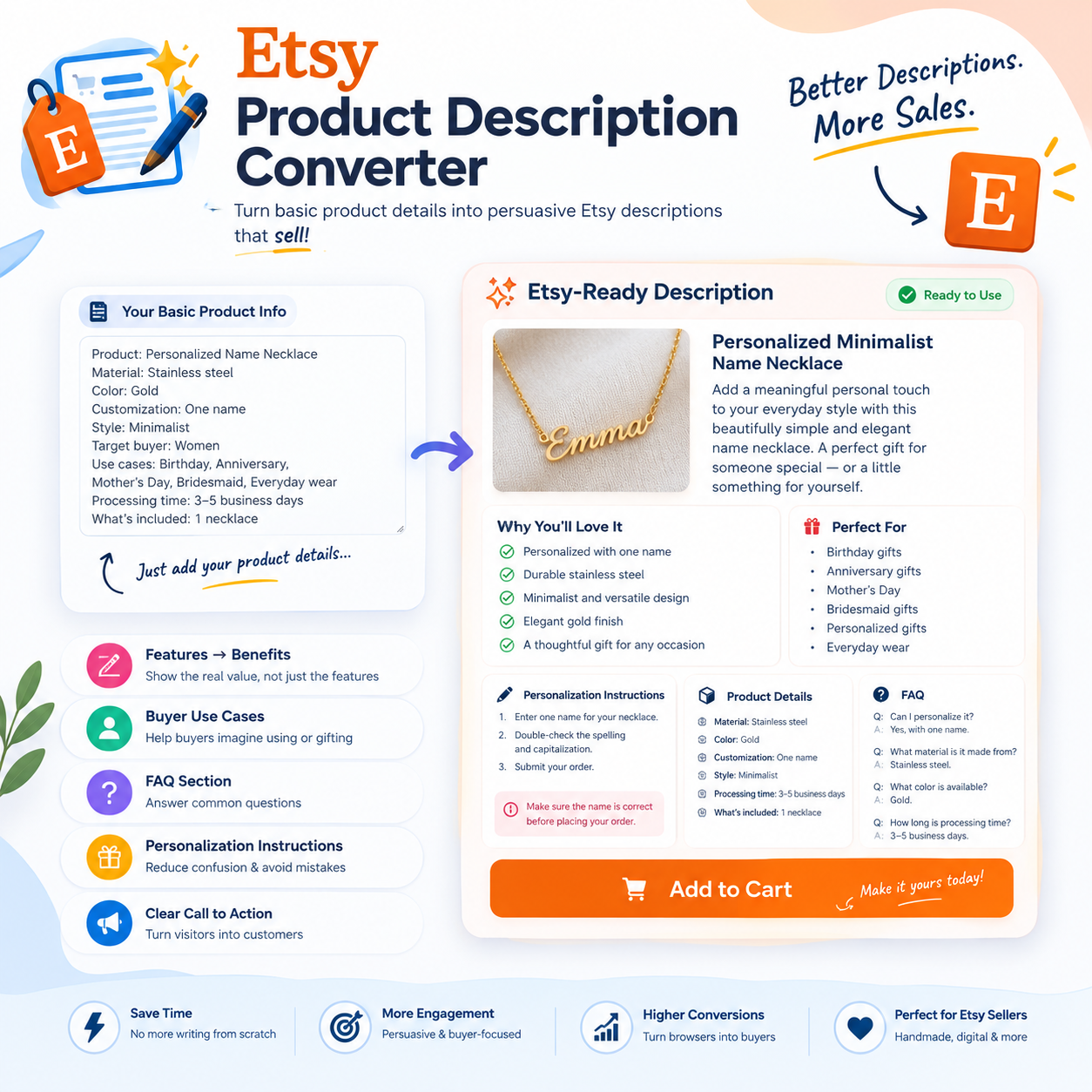 Etsy Product Description Converter