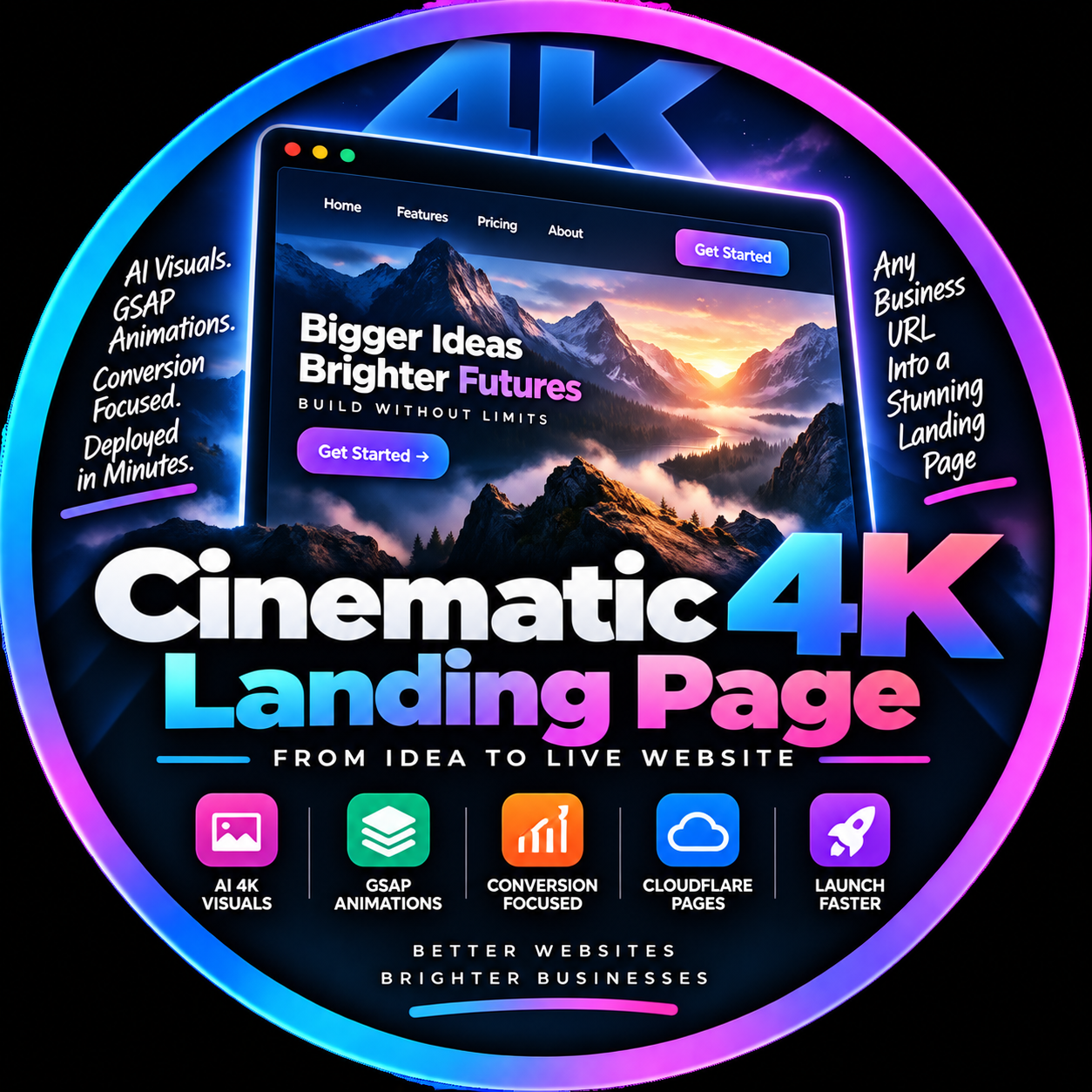 Cinematic 4K Landing Page