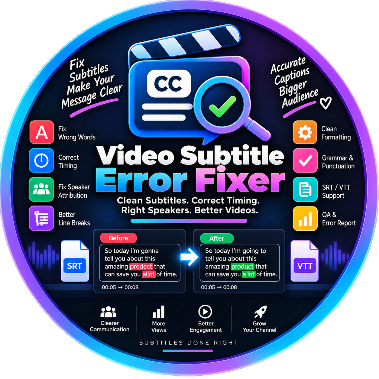 Video Subtitle Error Fixer ⭐