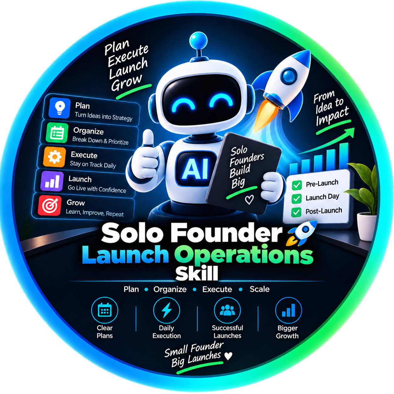 Solo Founder Launch Operations Skill