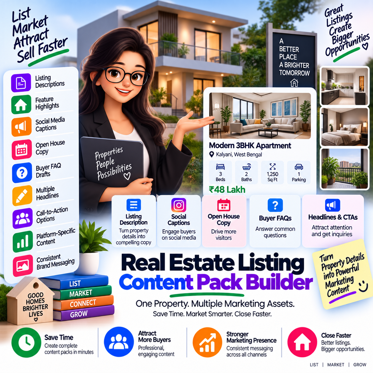 Real Estate Listing Content Pack Builder