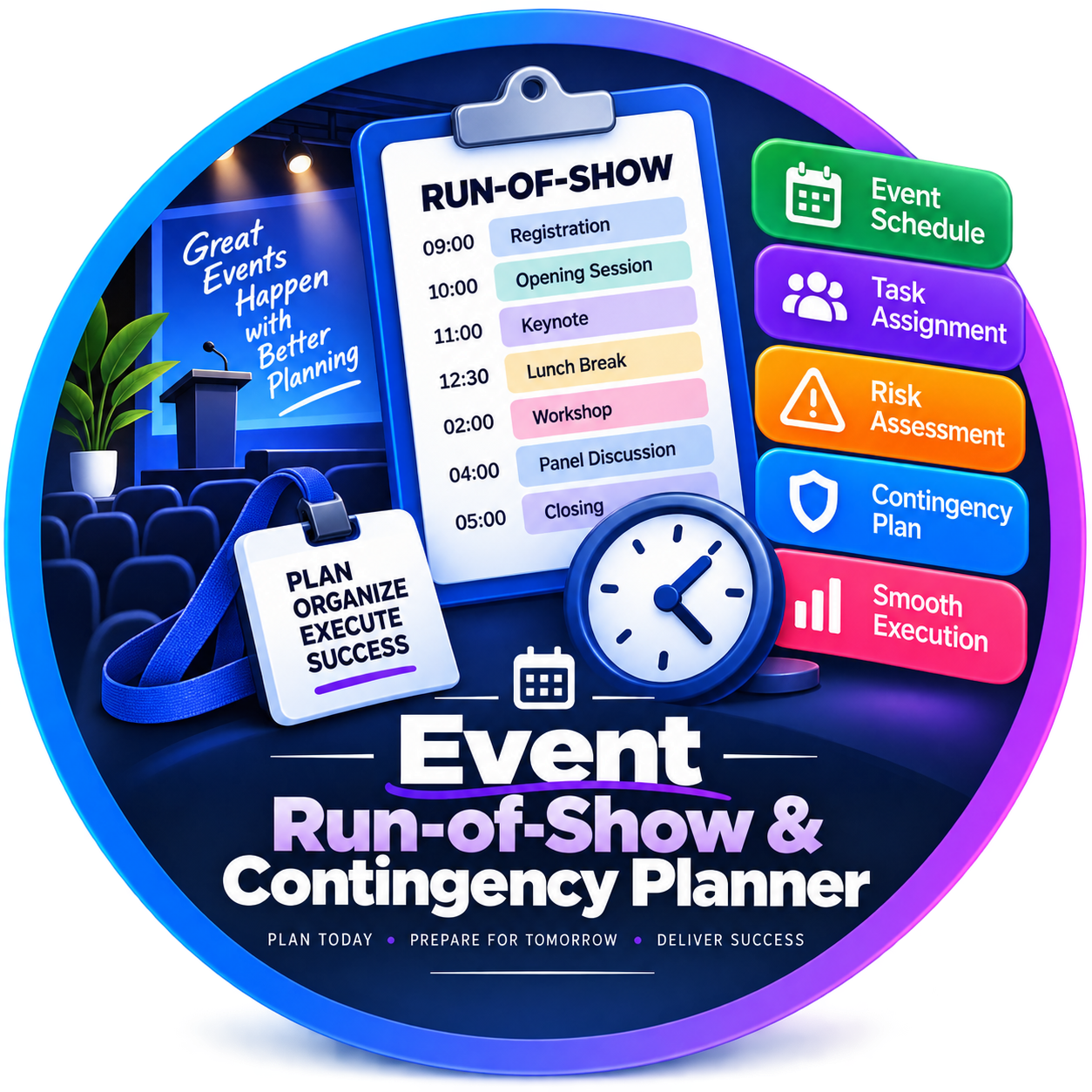 Event Run of Show & Contingency Planner