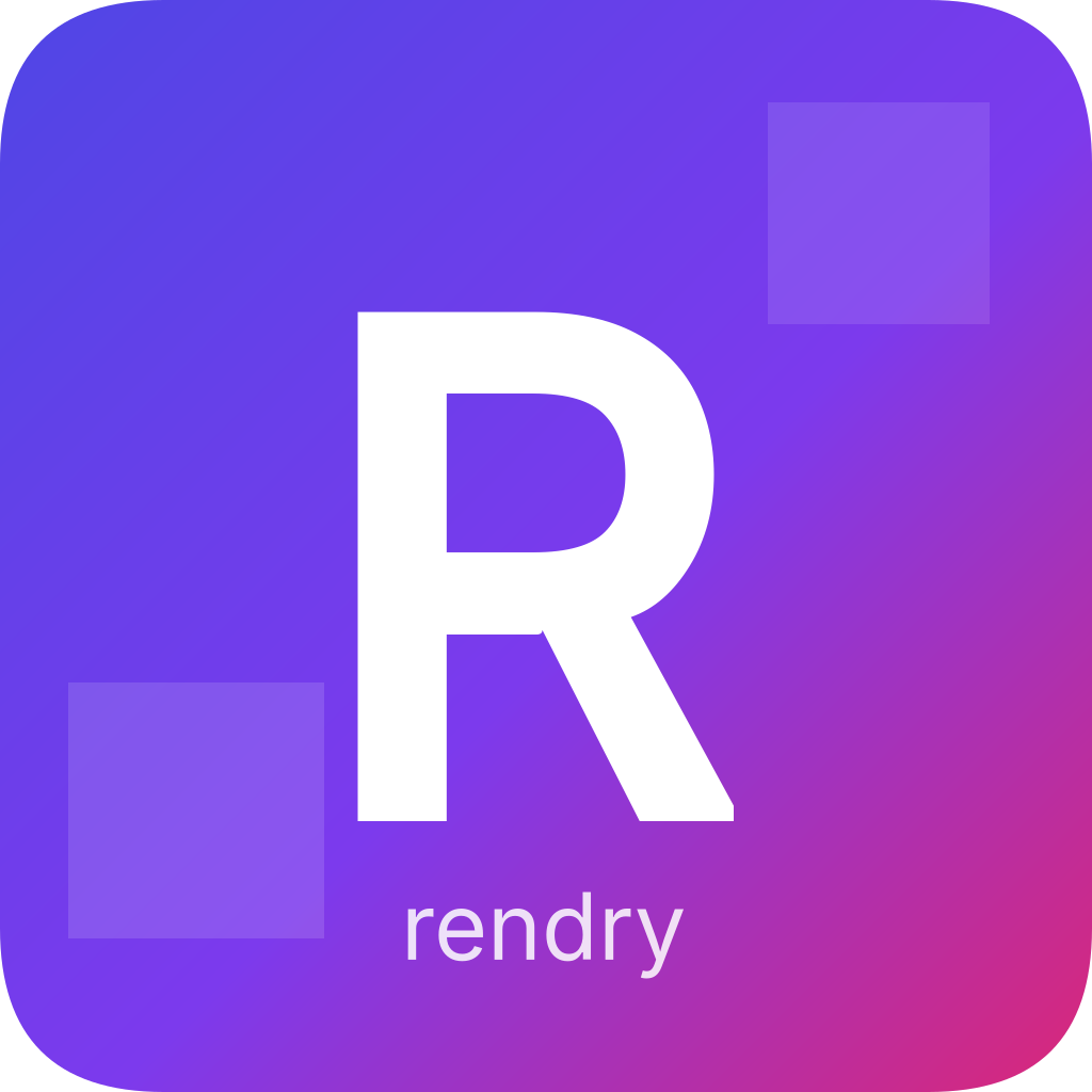 Rendry — Batch Product Cards & Marketing Images, Invitations