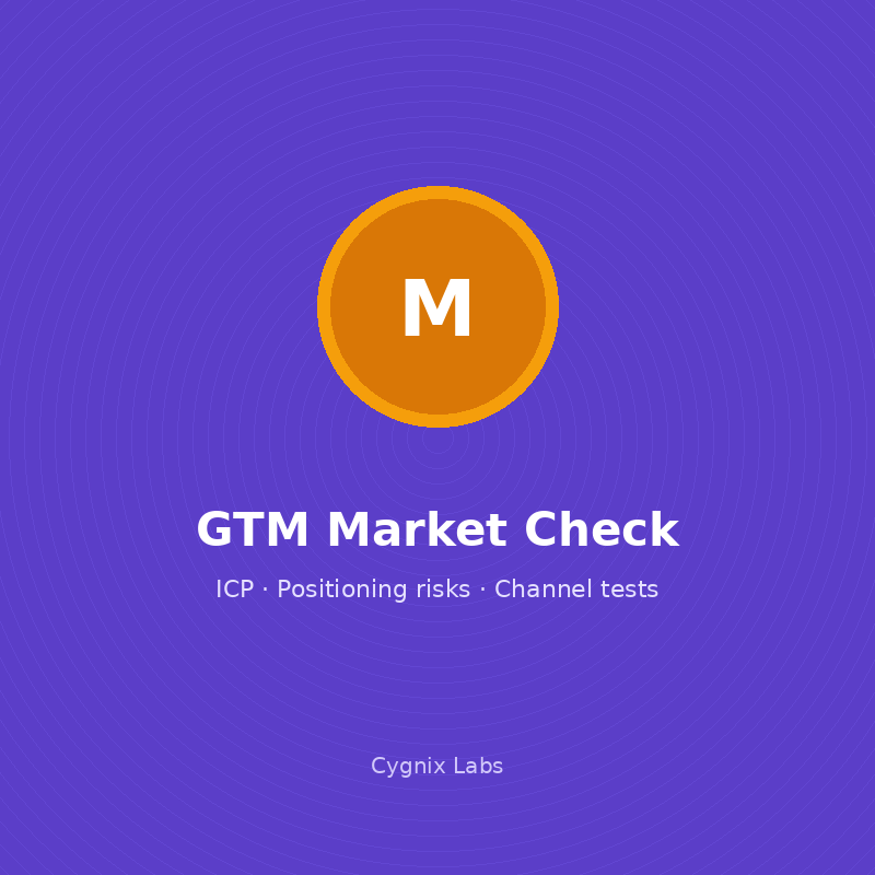 GTM Market Check: ICP, Positioning Risks + Channel Tests
