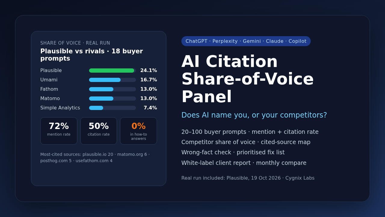 AI Citation Share-of-Voice Panel: AI Visibility Audit