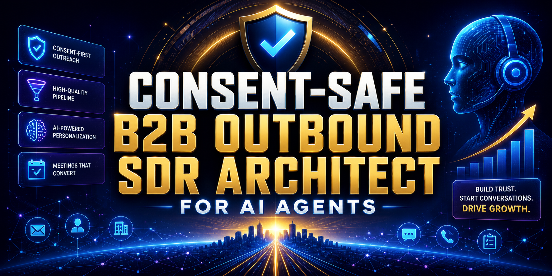 Consent-Safe B2B Outbound SDR Architect for AI Agents