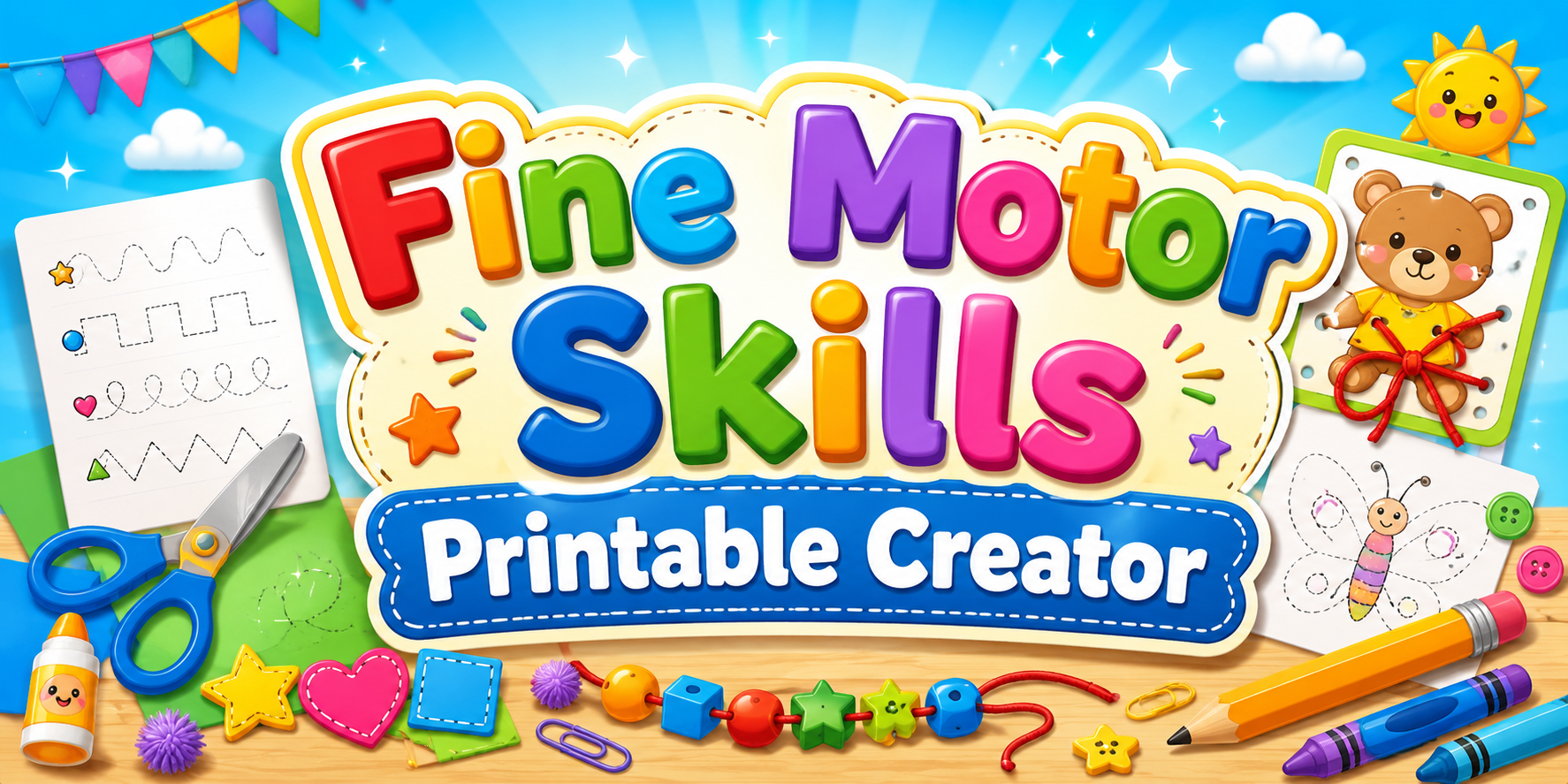 Fine Motor Skills Printable Creator