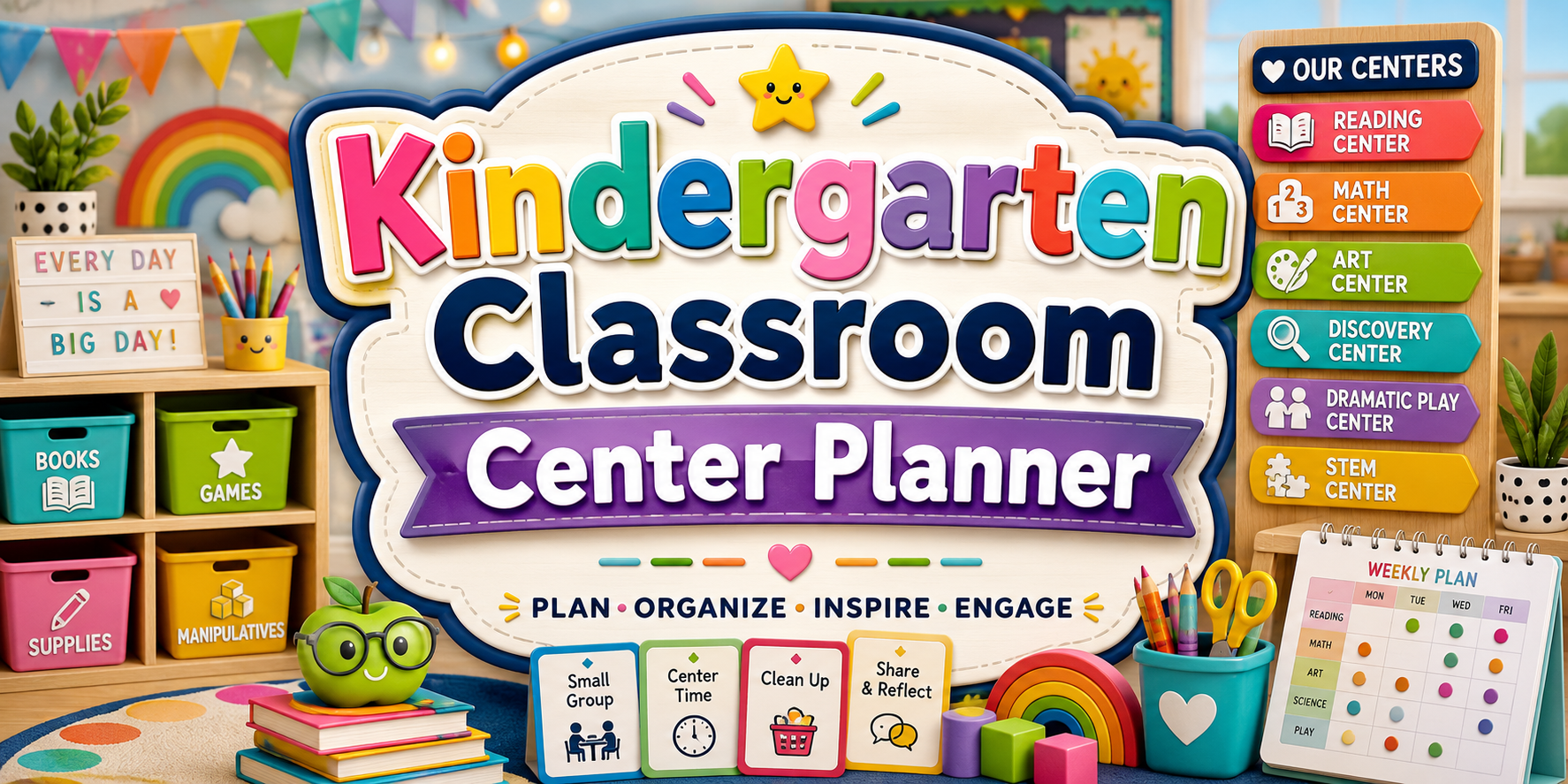 Kindergarten Classroom Center Planner