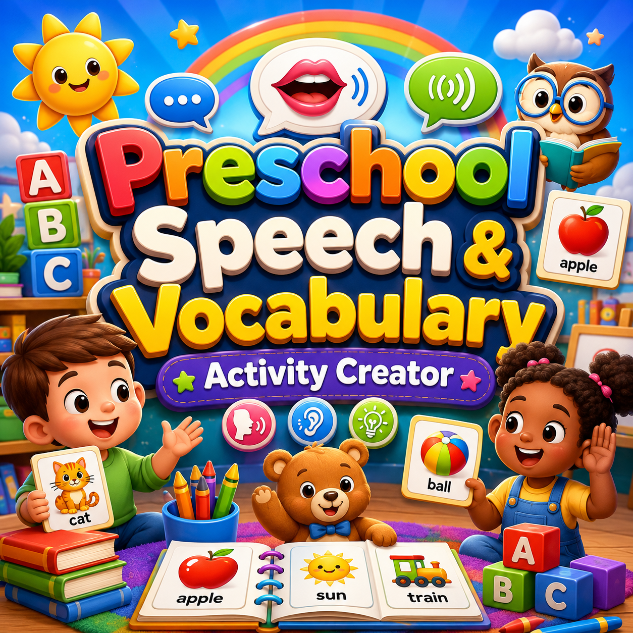 Preschool Speech & Vocabulary Activity Creator