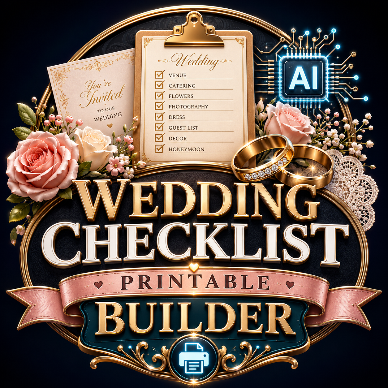 Wedding Checklist Printable Builder