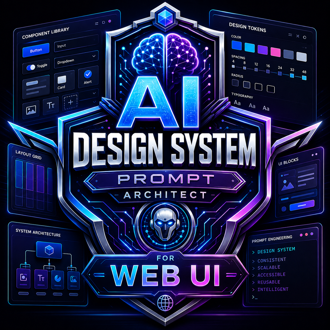 AI Design System Prompt Architect for Web UI
