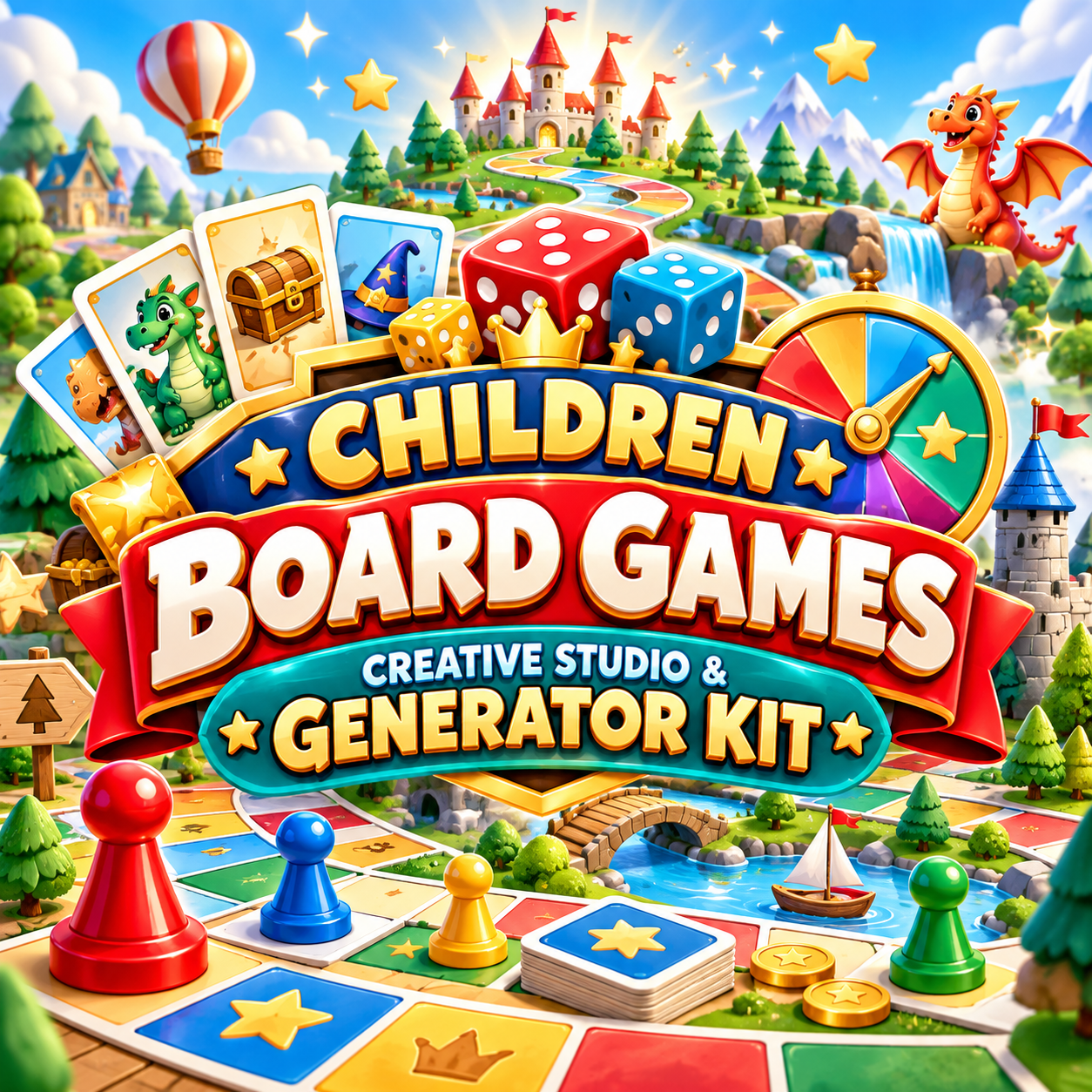 Children Board Games Creative Studio & Generator Kit