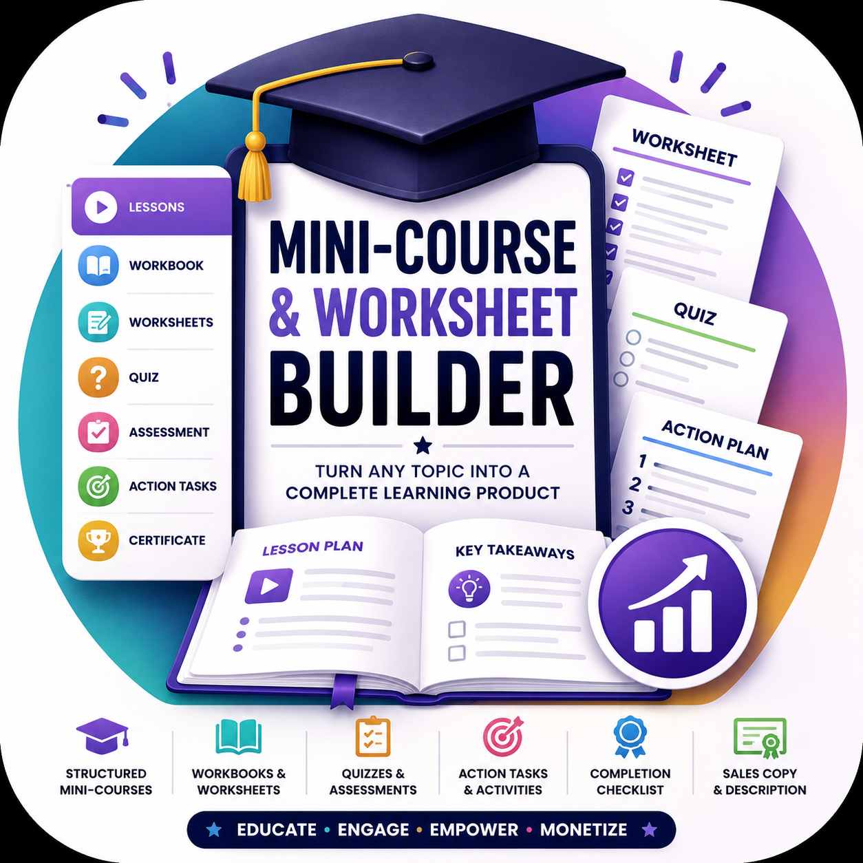 Mini-Course & Worksheet Builder
